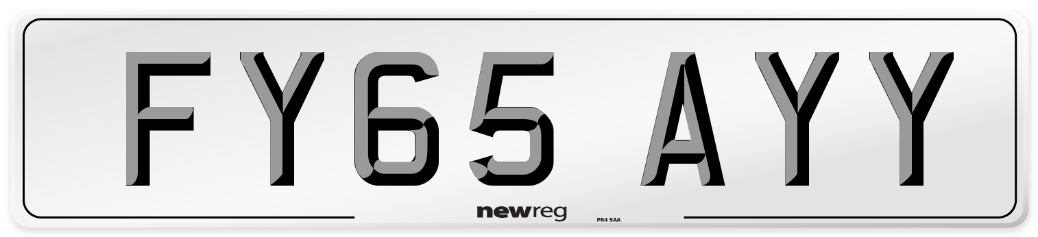 FY65 AYY Number Plate from New Reg
